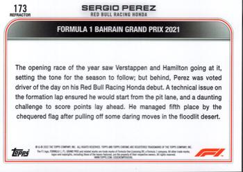 2022 Topps Chrome Formula 1 - Refractor #173 Sergio Perez Back