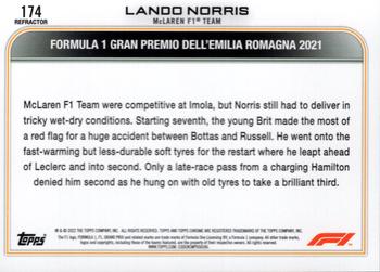 2022 Topps Chrome Formula 1 - Refractor #174 Lando Norris Back