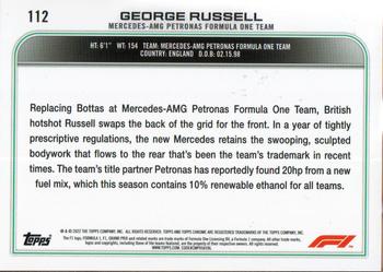 2022 Topps Chrome Formula 1 - Checker Flag #112 George Russell Back