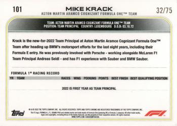 2022 Topps Chrome Formula 1 - Pink #101 Mike Krack Back