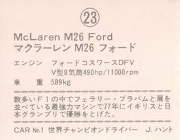 1978 Formula 1 Japan #23 James Hunt Back