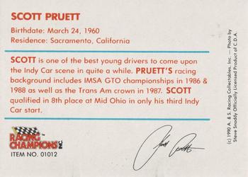 1989-92 Racing Champions Indy Car #01012 Scott Pruett Back