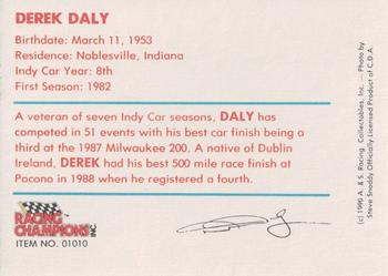 1989-92 Racing Champions Indy Car #01010 Derek Daly Back