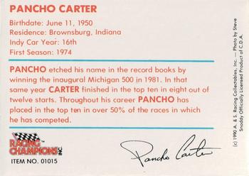1989-92 Racing Champions Indy Car #01015 Pancho Carter Back
