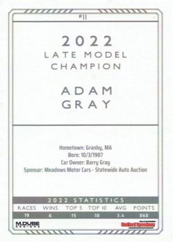 2023 Stafford Speedway Weekly Drivers of 2022 #11 Adam Gray Back