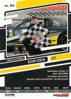 2023 Stafford Speedway Weekly Drivers of 2022 #34 Devon Jencik Back
