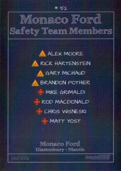 2023 Stafford Speedway Weekly Drivers of 2022 #52 Monaco Ford Safety Team Back