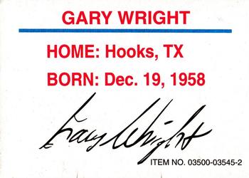 1995 Racing Champions World Of Outlaws #03500-03545-2 Gary Wright Back