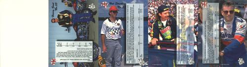 1994 Press Pass - Cup Chase Uncut Strips #CC6/CC17/CC21/CC26/NNO Harry Gant/Mark Martin/Kyle Petty/Hut Stricklin Back
