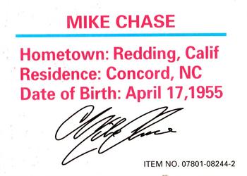 1995 Racing Champions Premier Matched Serial Number SuperTruck Series #07801-08244-2 Mike Chase Back