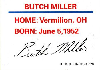 1995 Racing Champions Premier Matched Serial Number SuperTruck Series #07801-08228 Butch Miller Back