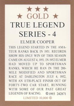 1993 Hilton G. Hill Gold True Legend Series 4 #NNO Elmer Cooper Back