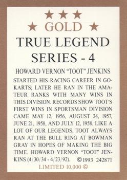 1993 Hilton G. Hill Gold True Legend Series 4 #NNO Howard Jenkins Back