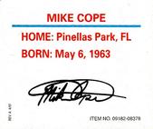 1997 Racing Champions Mini Craftsman Truck #09812-08378 Mike Cope Back