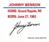 1997 Racing Champions Mini Craftsman Truck #09812-08291SE Johnny Benson Jr. Back