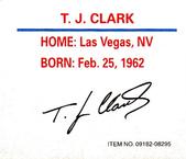 1997 Racing Champions Mini Craftsman Truck #09812-08295 T.J. Clark Back