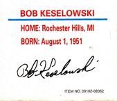 1997 Racing Champions Mini Craftsman Truck #09812-08362 Bob Keselowski Back
