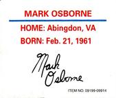 1997 Racing Champions Mini NHRA Pro Stock #09199-09914 Mark Osborne Back