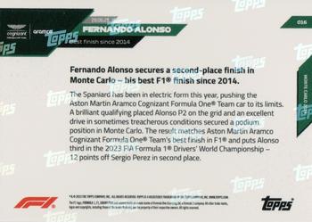 2023 Topps Now Formula 1 #016 Fernando Alonso Back