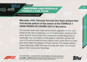 2023 Topps Now Formula 1 #020 Mercedes-AMG Petronas Formula One Team Back