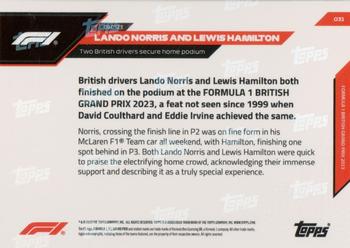 2023 Topps Now Formula 1 #031 Lando Norris / Lewis Hamilton Back