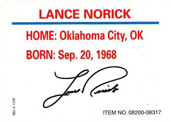 1998 Racing Champions Craftsman Truck #08200-08317 Lance Norick Back