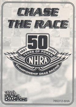2001 Racing Champions NHRA #765312-6HA Al Hofmann / Jim Dunn Back