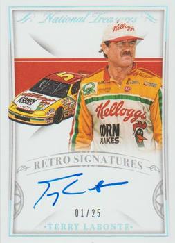 2022 Panini National Treasures - Retro Signatures Holo Silver #RS-TL Terry Labonte Front