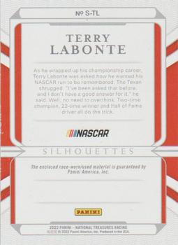 2022 Panini National Treasures - Silhouettes Green #S-TL Terry Labonte Back