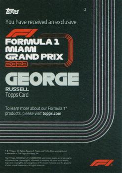 2023 Topps Miami Grand Prix #2 George Russell Back