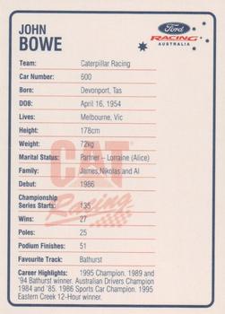 2001 Ford Racing Australia #NNO John Bowe Back