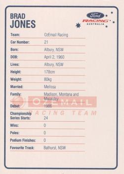 2001 Ford Racing Australia #NNO Brad Jones Back