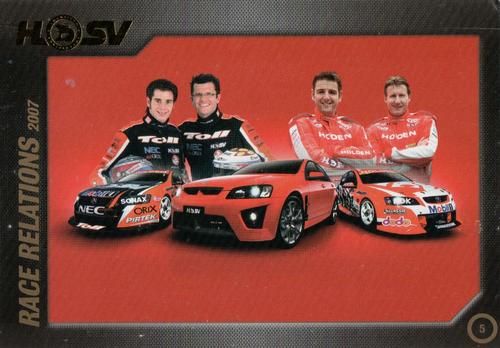 2007 HSV Anniversary Card Collection #5 Race Relations 2007 Front