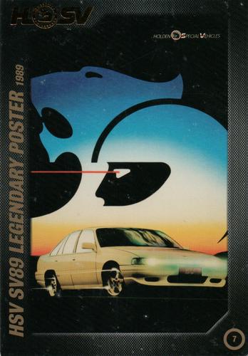 2007 HSV Anniversary Card Collection #7 HSV SV89 Legendary Poster 1989 Front