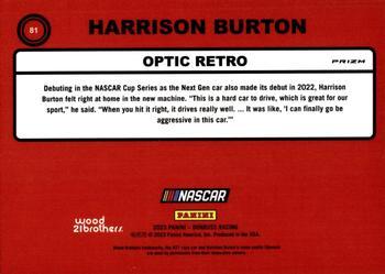 2023 Donruss - Optic Lime Green Pulsar #81 Harrison Burton Back