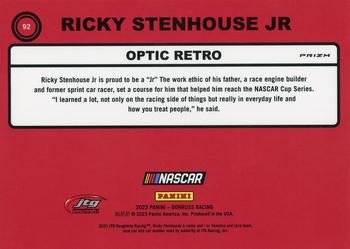2023 Donruss - Optic Lime Green Pulsar #92 Ricky Stenhouse Jr. Back