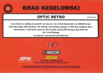 2023 Donruss - Optic Signatures Black Finite #66 Brad Keselowski Back