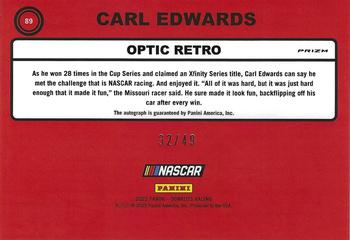2023 Donruss - Optic Signatures Holo #89 Carl Edwards Back