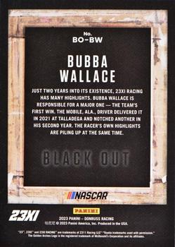 2023 Donruss - Black Out #BO-BW Bubba Wallace Back