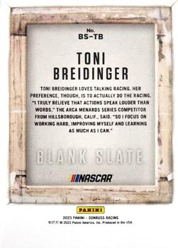 2023 Donruss - Blank Slate #BS-TB Toni Breidinger Back