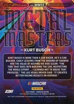 2023 Donruss - Metal Masters Checkers #MM12 Kurt Busch Back