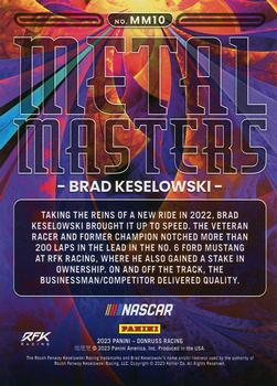 2023 Donruss - Metal Masters Cracked Ice #MM10 Brad Keselowski Back