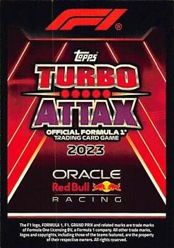2023 Topps Turbo Attax F1 #16 Sergio Perez Back