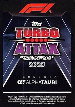 2023 Topps Turbo Attax F1 #90 Yuki Tsunoda & Nyck de Vries Back