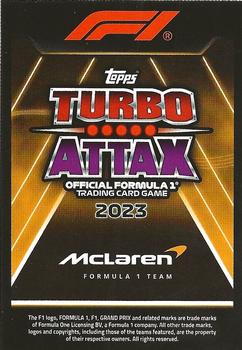 2023 Topps Turbo Attax F1 #293 Oscar Piastri Back