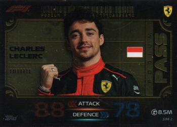 2023 Topps Turbo Attax F1 - Jumbo Tin Exclusives #JUM 2 Charles Leclerc Front