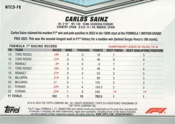 2023 Topps Formula 1 International Trading Card Day #NTCD-F8 Carlos Sainz Back