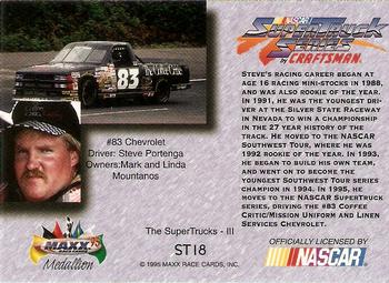 1995 Maxx Medallion - SuperTrucks #ST18 Steve Portenga Back