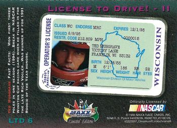 1995 Maxx Premier Plus - License to Drive #LTD 6 Ted Musgrave's Car Back