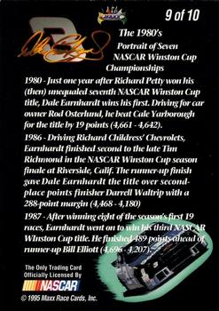 1995 Maxx Medallion - Chase The Champion #9 Richard Childress / Dale Earnhardt / Teresa Earnhardt / Andy Petree Back
